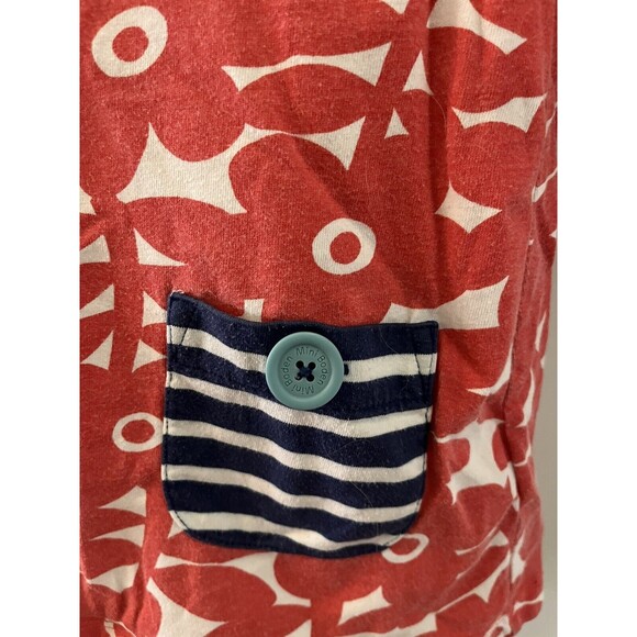 Girls Mini Boden Red & Blue Floral Shirt Stripes Buttons Kids Clothing Size 5 6 - Picture 5 of 5